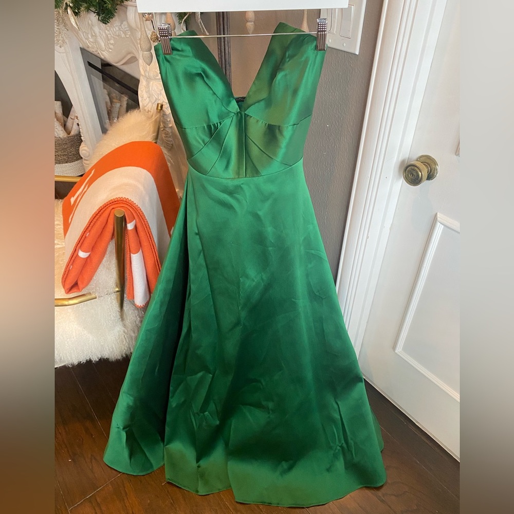 Strapless Green Gown